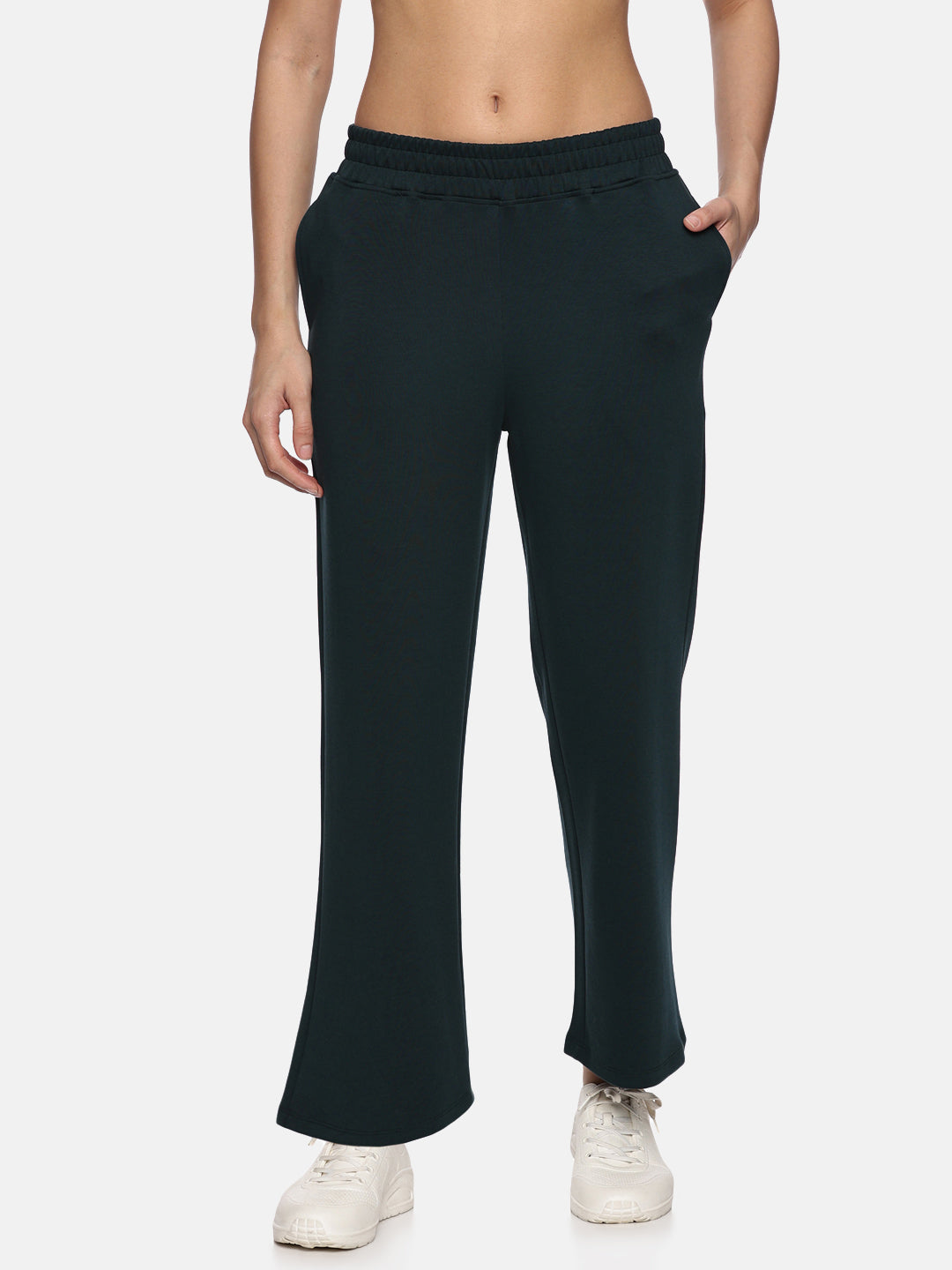 Womens Modal Tech Flex Flare Pants - Bliss Green