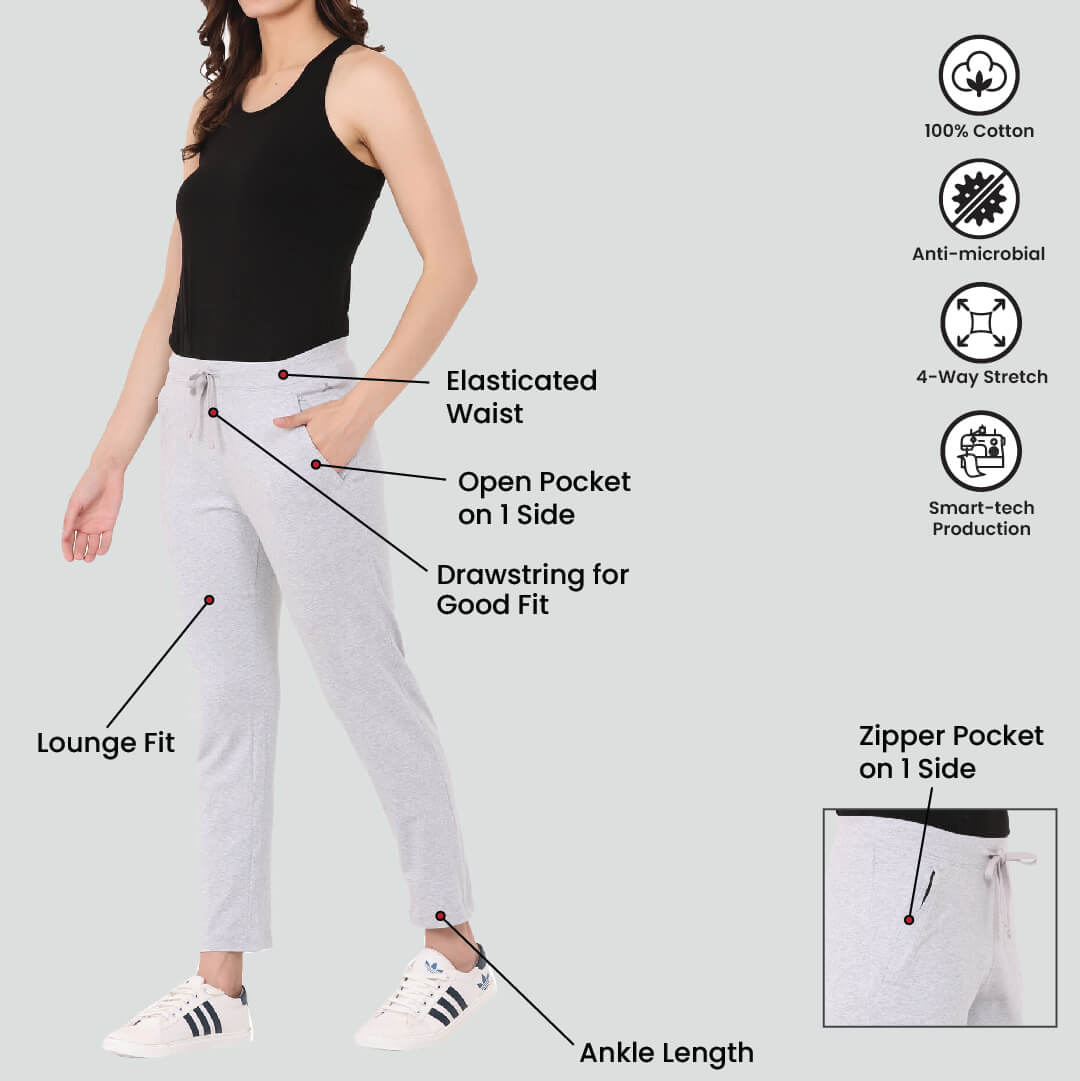 Elasticated Skinny 4 Way Stretch Smart Pants