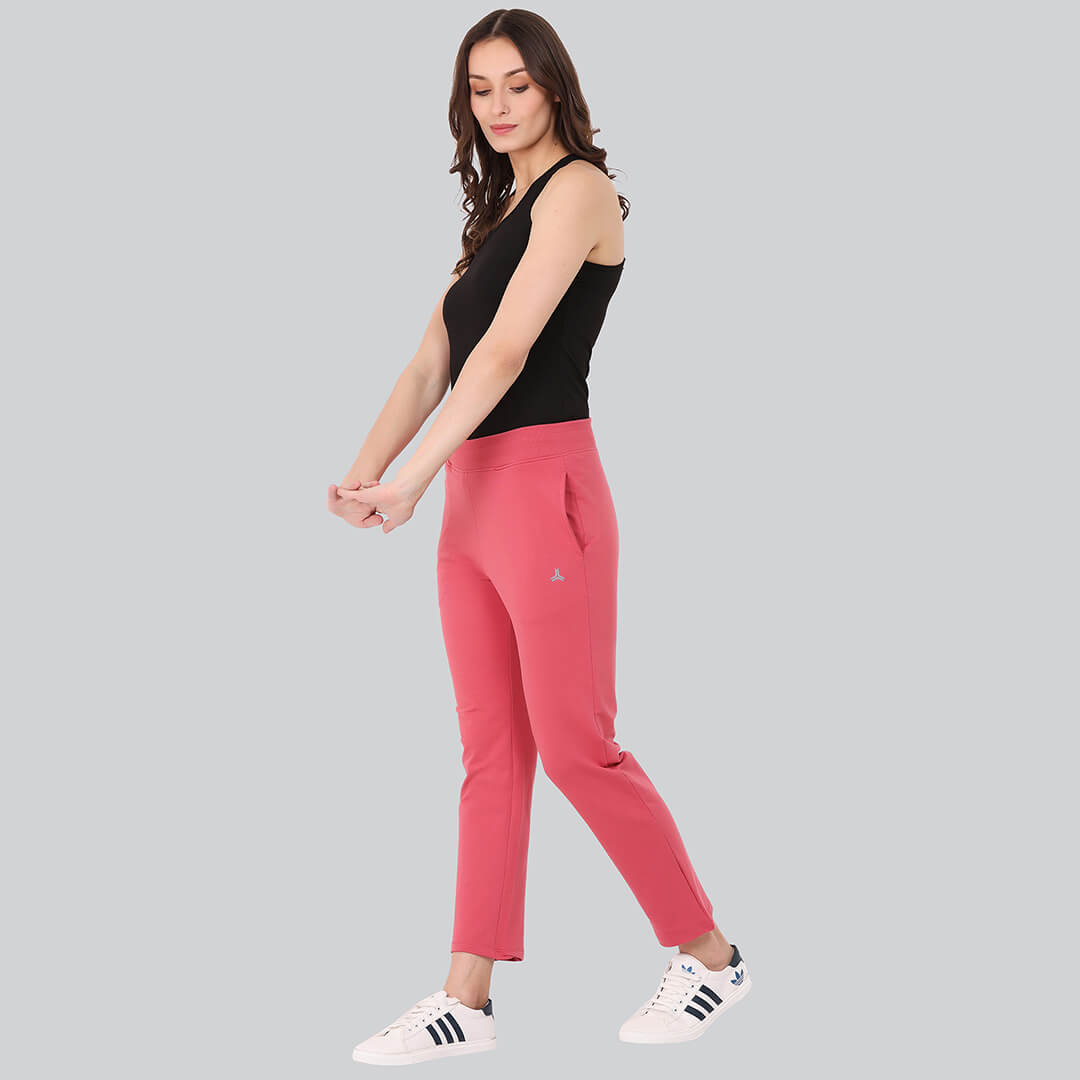 Straight Pants - Garnet Rose