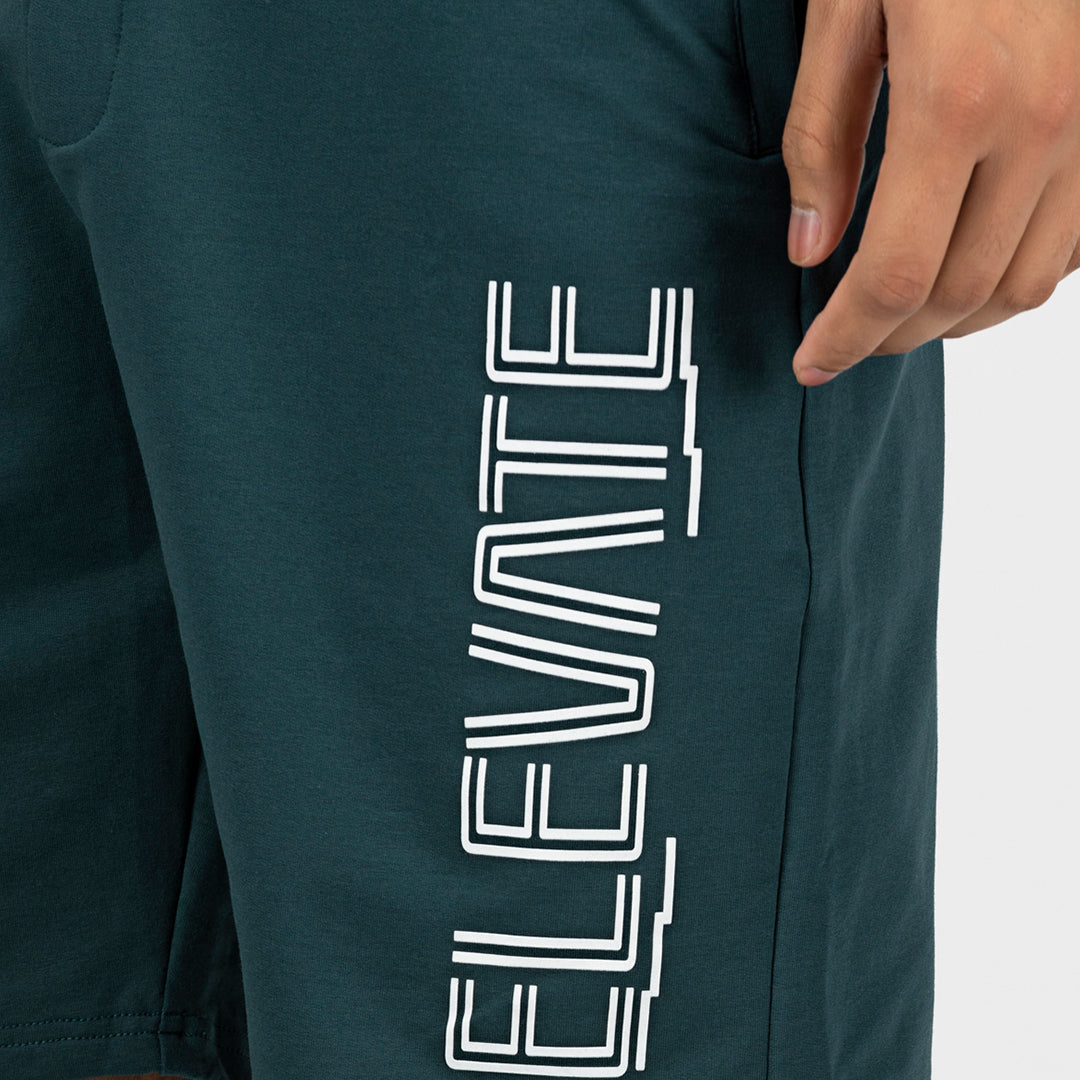 Men's Graphic Printed Shorts - Forest Green ( Elevate )