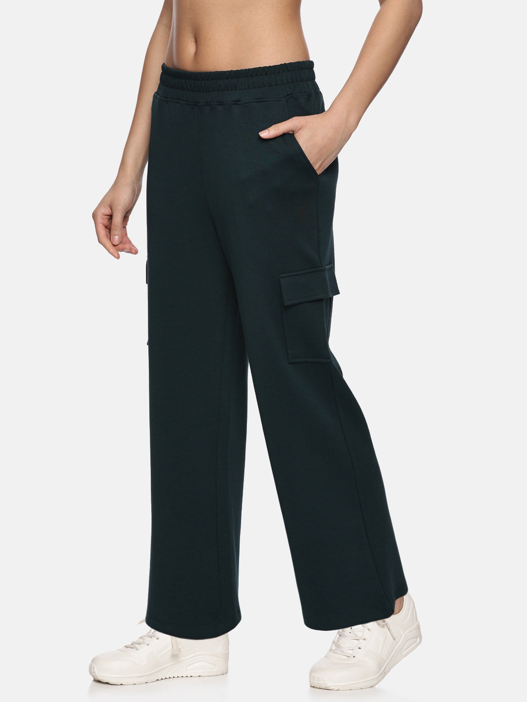 Womens Modal Tech Flex Cargo Pants - Bliss Green
