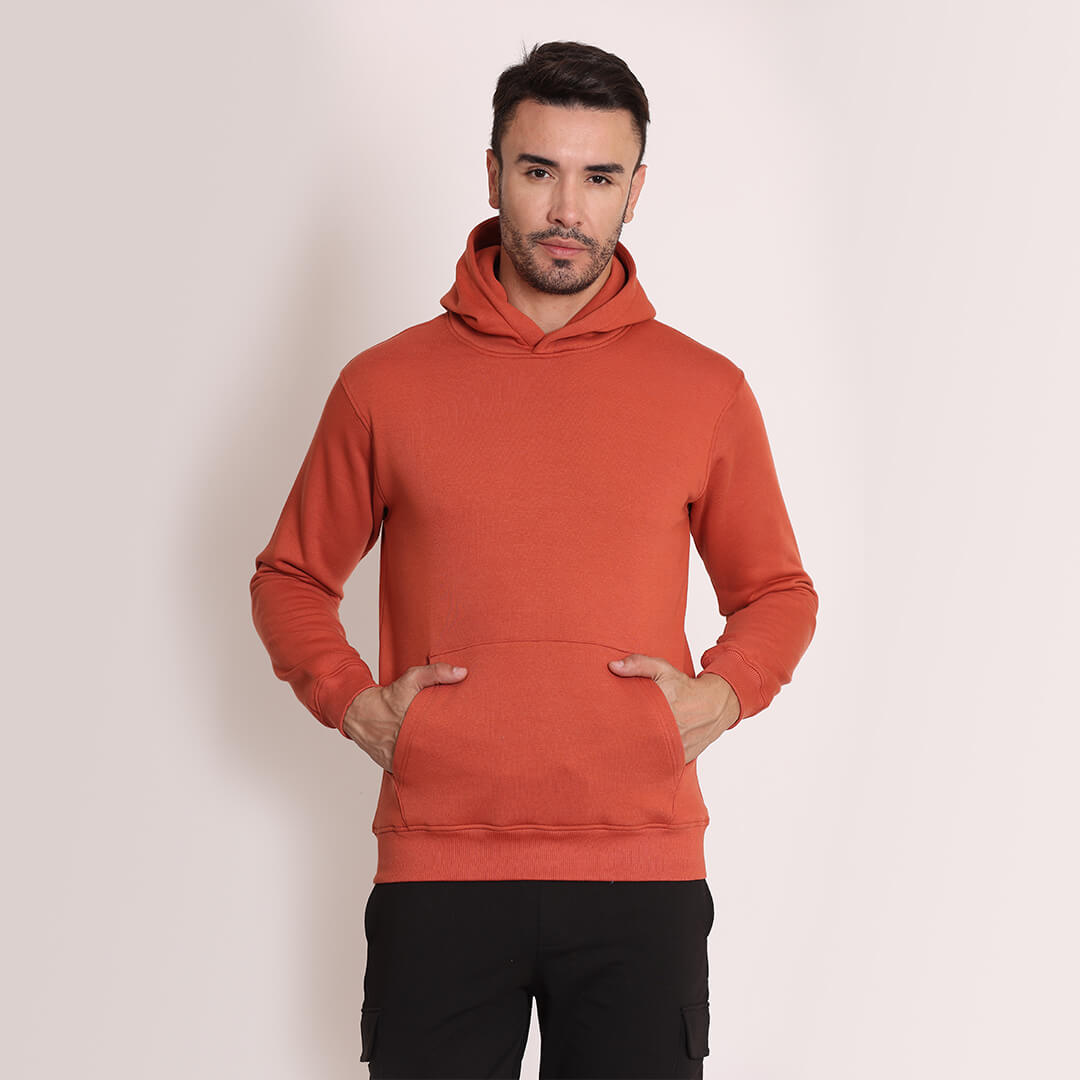 Fleece Hoodie-Crew Rust