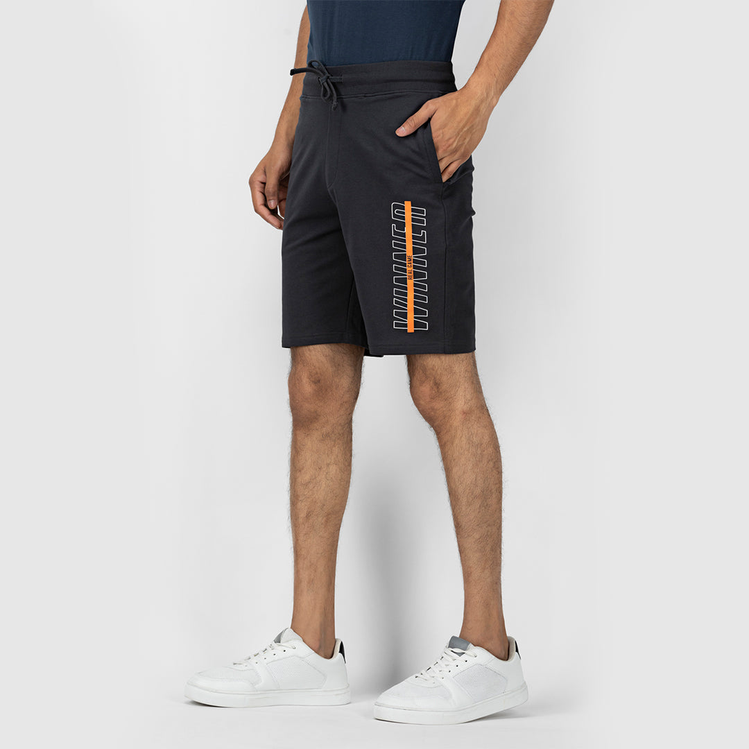 Men's Graphic Printed Shorts - Space Grey ( Winner )