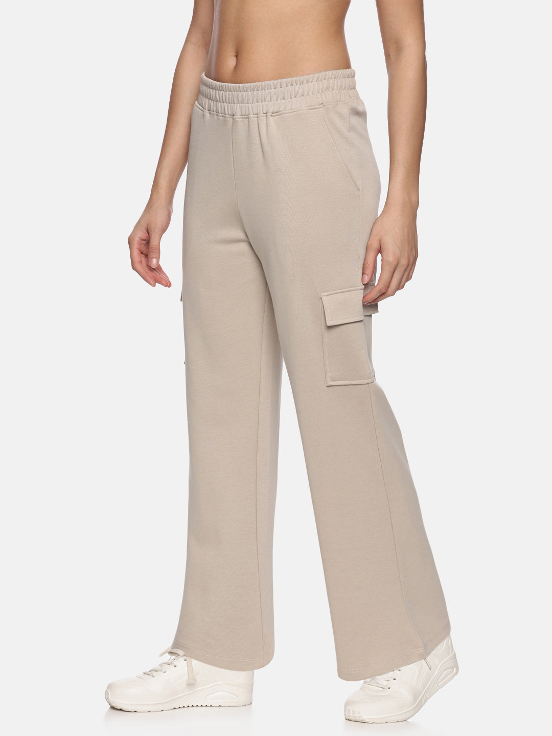 Womens Modal Tech Flex Cargo Pants - Bliss Beige