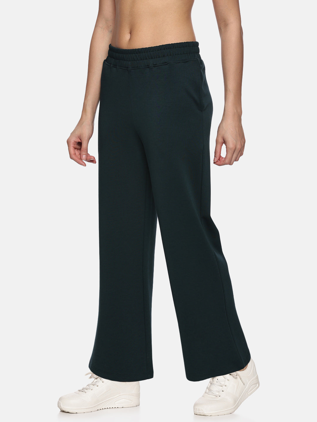 Womens Modal Tech Flex Flare Pants - Bliss Green