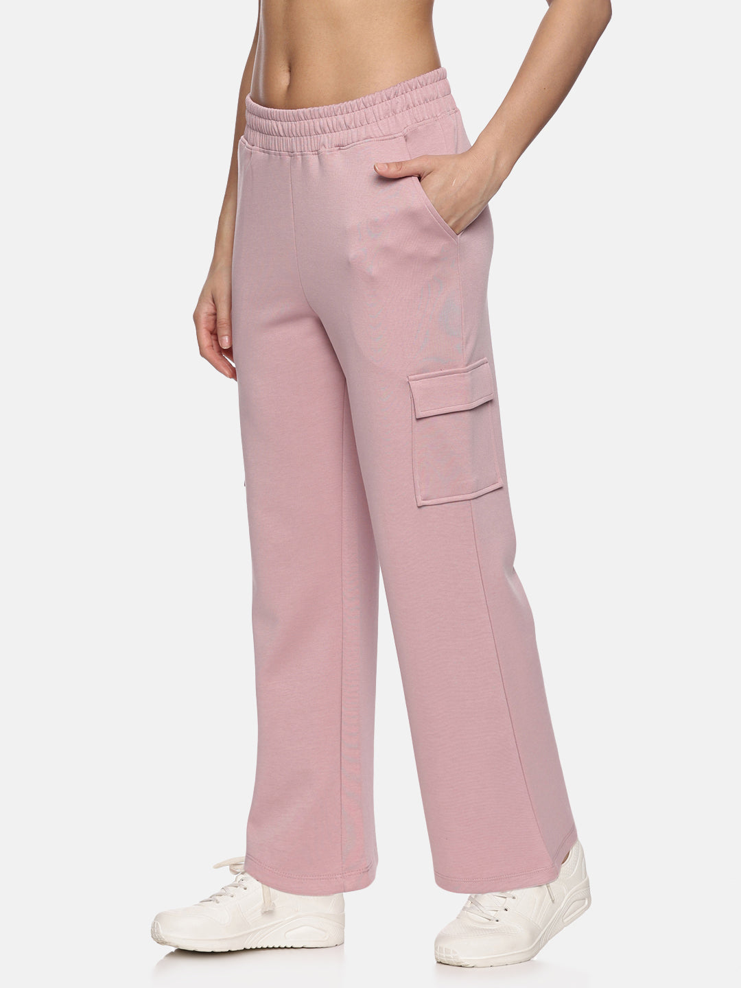 Womens Modal Tech Flex Cargo Pants - Heart Lilac
