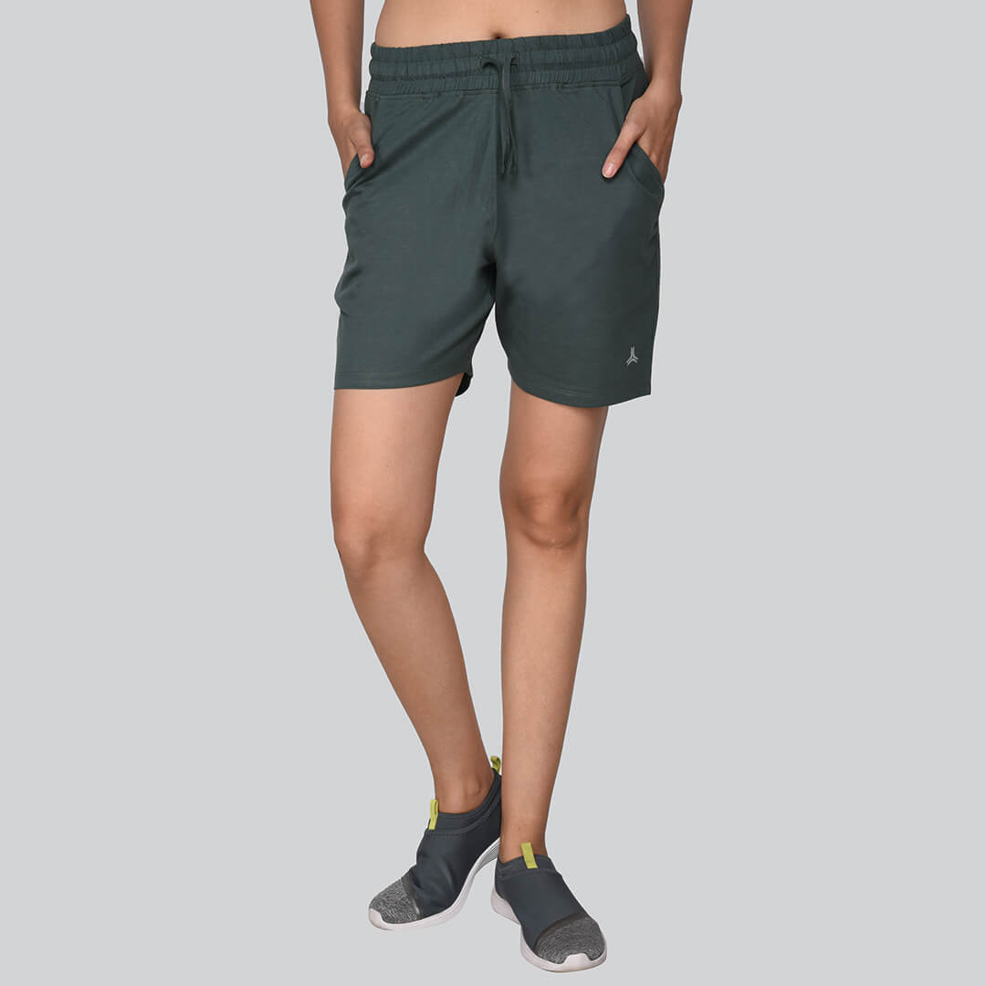 Buy Phinkis Womens Shorts Regular Combo Shorts (Black & Grey