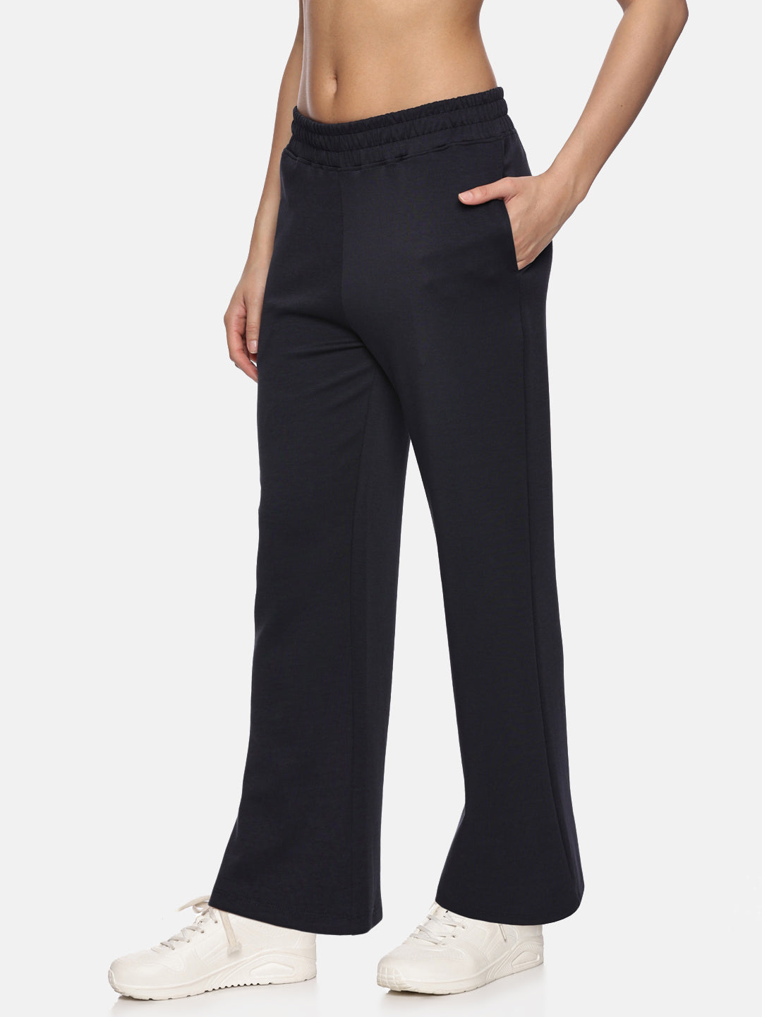 Womens Modal Tech Flex Flare Pants - Jet Navy