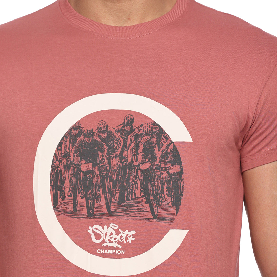 Graphic Printed T-shirt - Chest Nut
