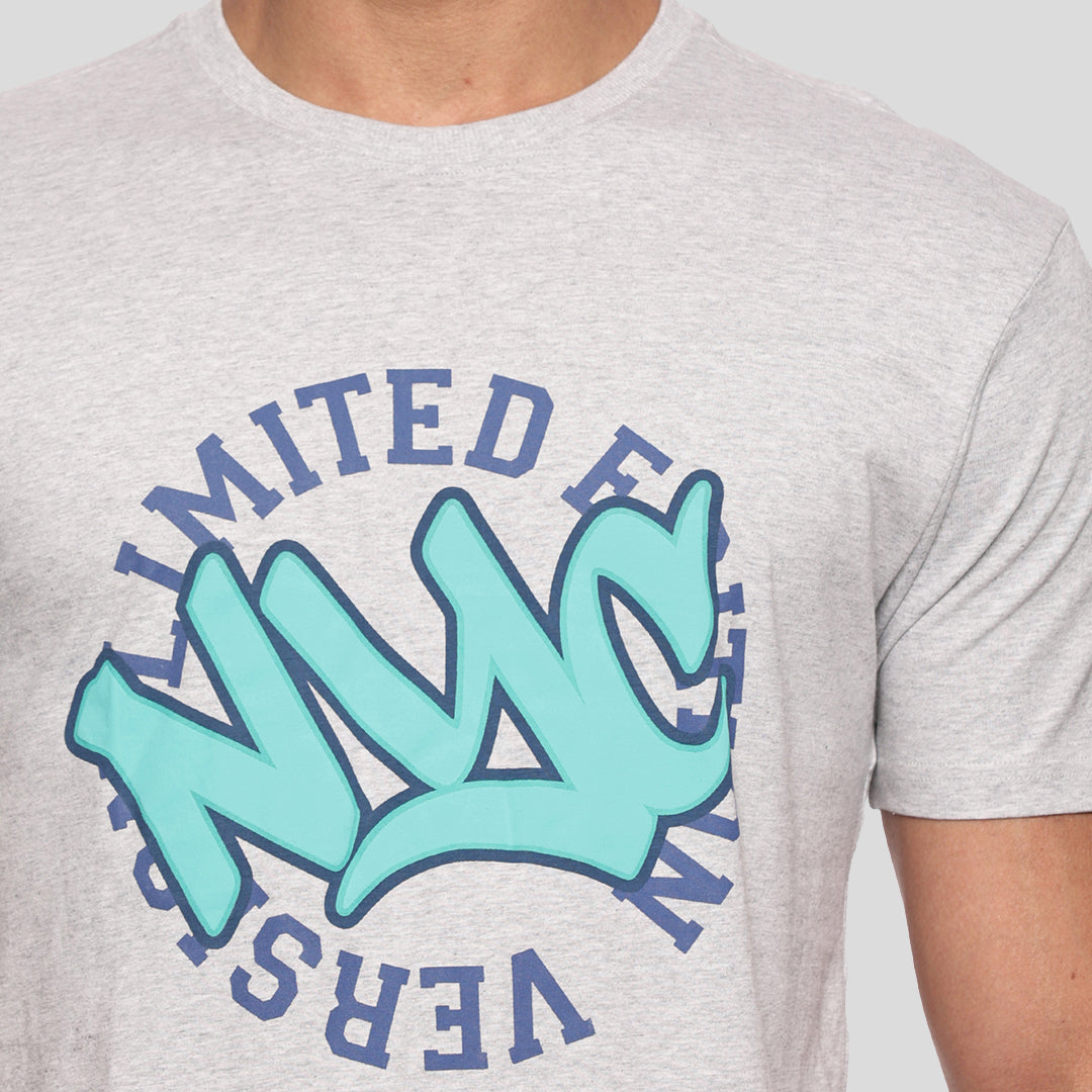 Graphic Printed T-shirt - Heather Grey