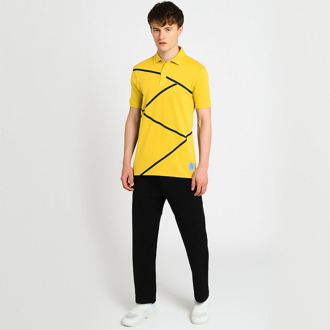 Tennis Polo T-shirt- Lagoon Yellow