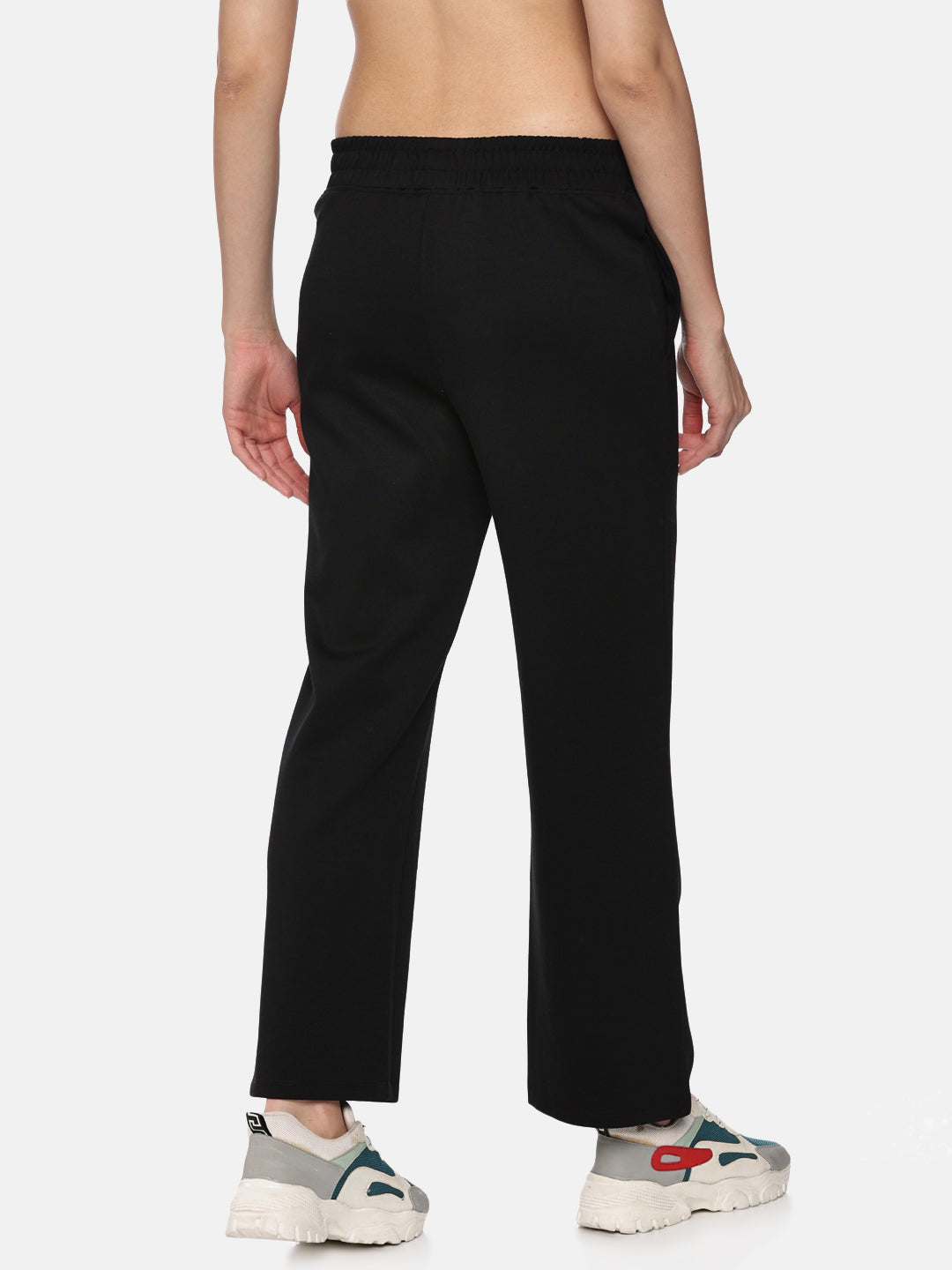 Womens Modal Tech Flex Flare Pants - Black