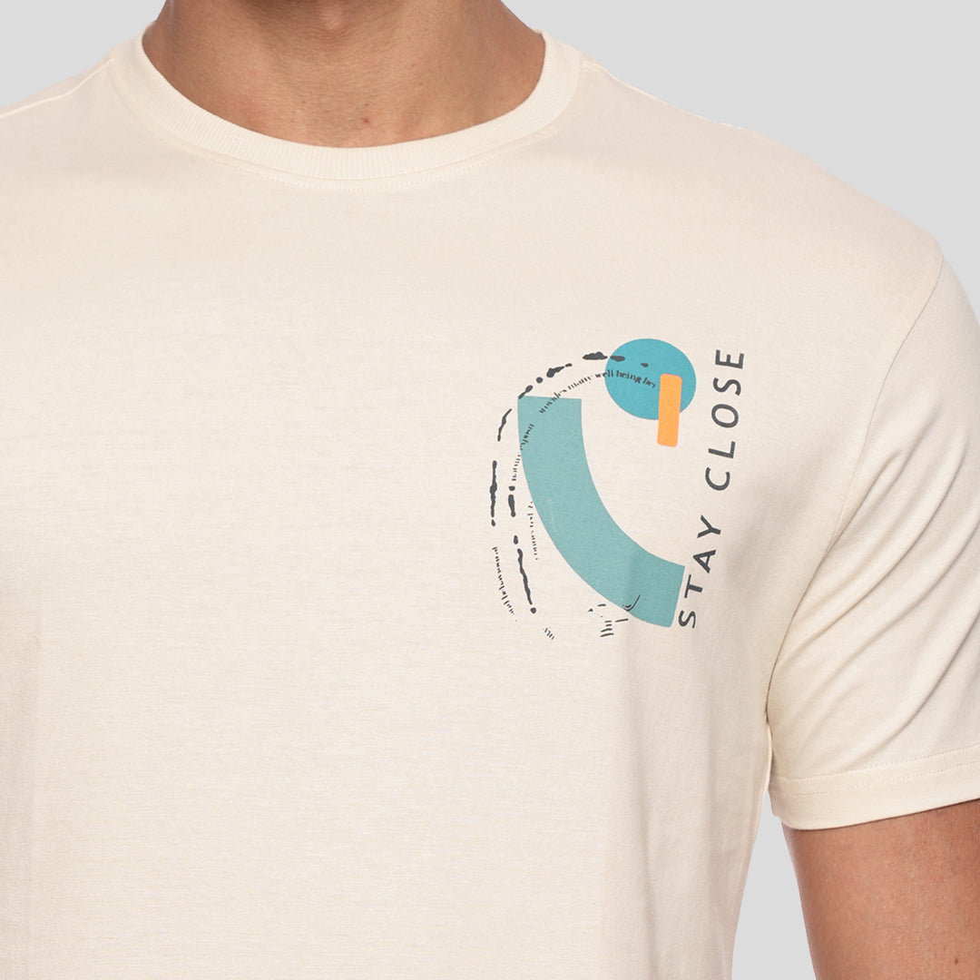Graphic Printed T-shirt - Oat