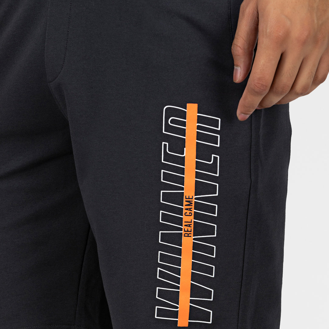 Men's Graphic Printed Shorts - Space Grey ( Winner )