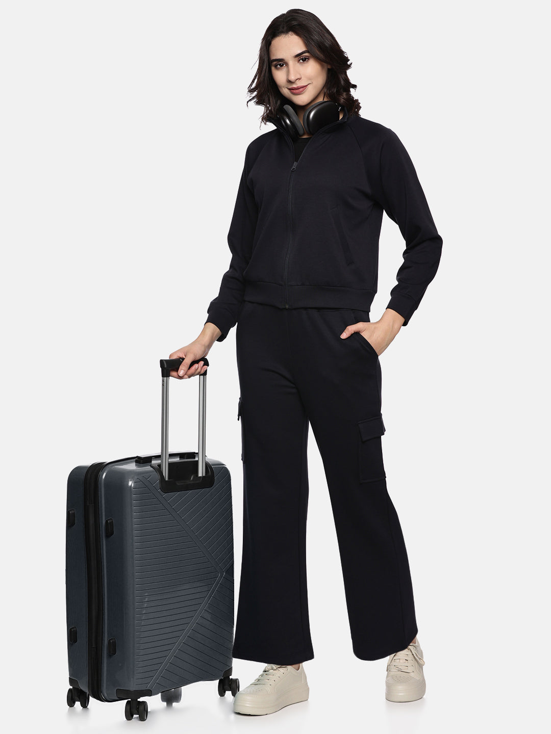 Womens Modal Tech Flex Cargo Pants - Pacific Navy