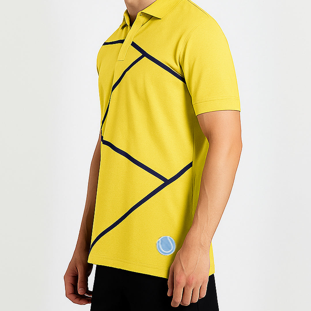Tennis Polo T-shirt- Lagoon Yellow