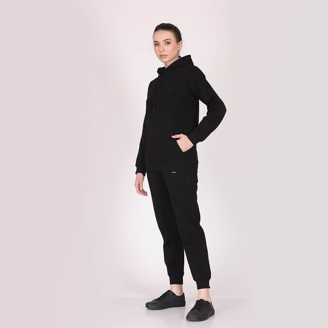 Women Basic Hoodie-Black