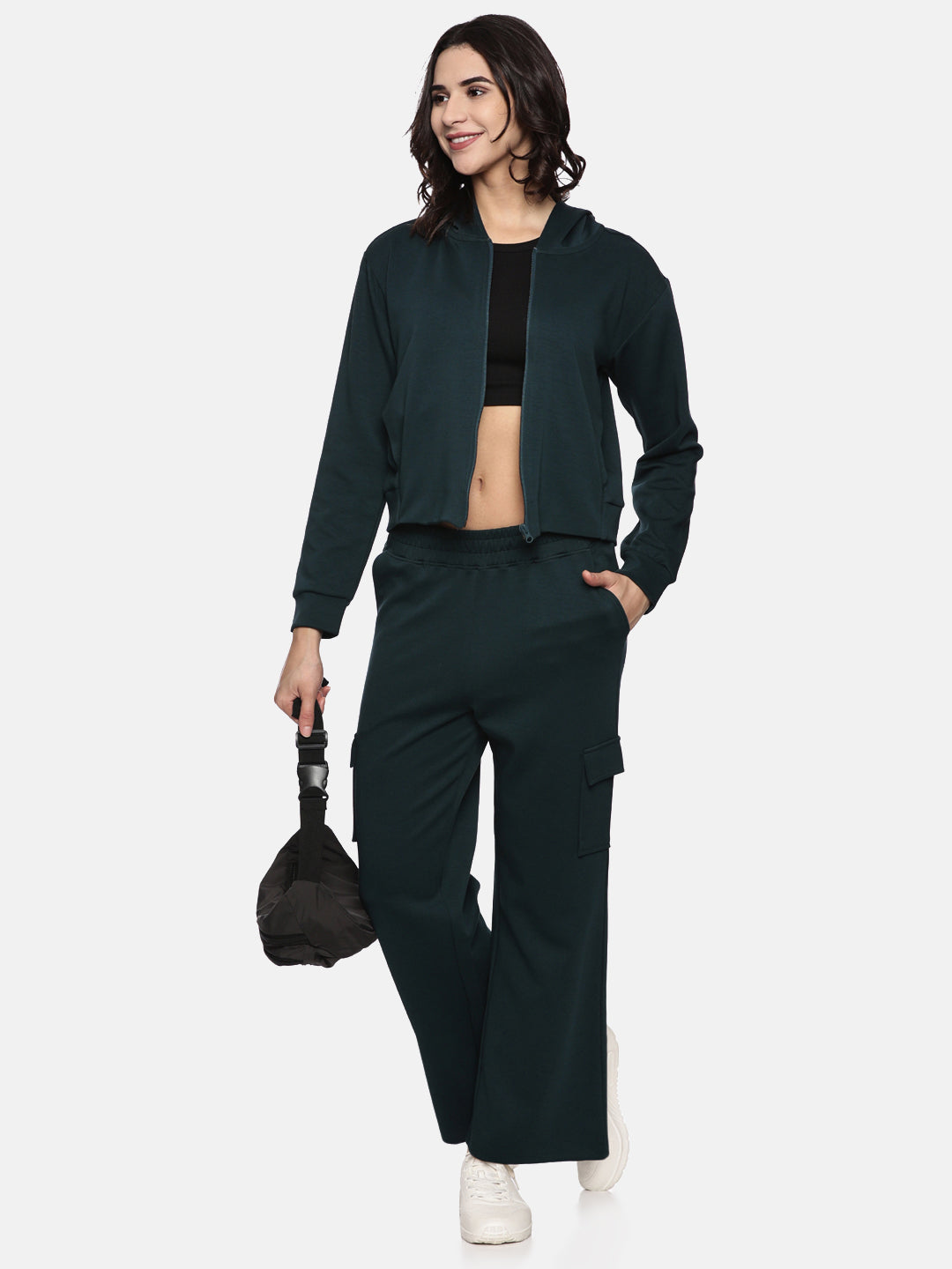 Womens Modal Tech Flex Cargo Pants - Bliss Green