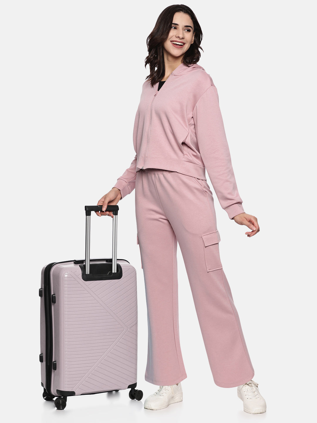 Womens Modal Tech Flex Cargo Pants - Heart Lilac