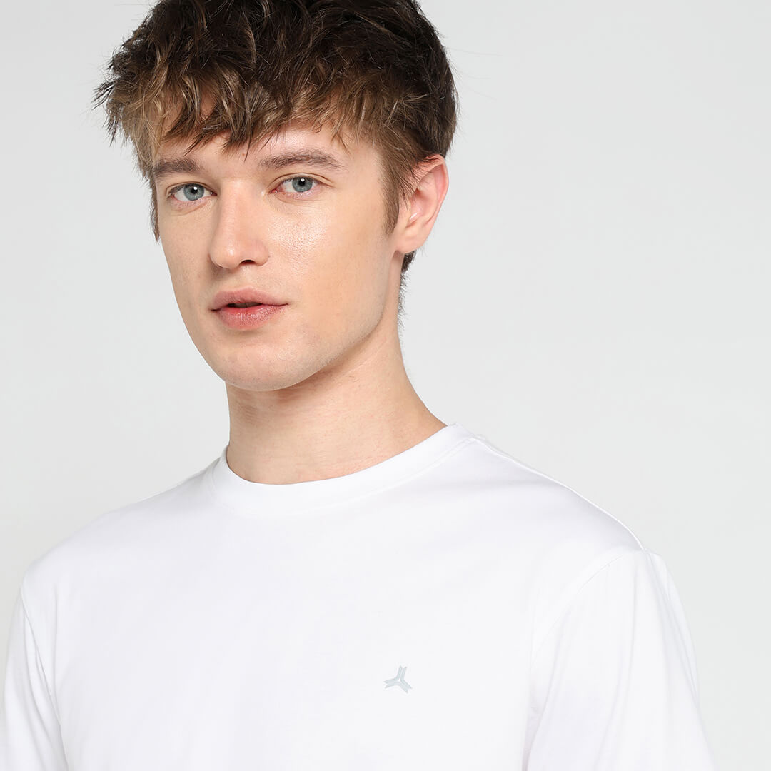 Solid Stretch T-shirt -  White