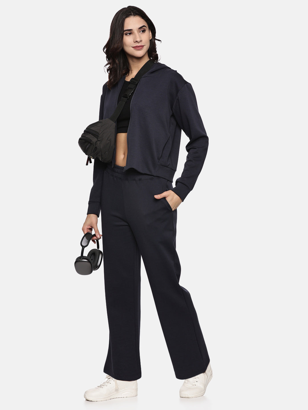 Womens Modal Tech Flex Flare Pants - Jet Navy
