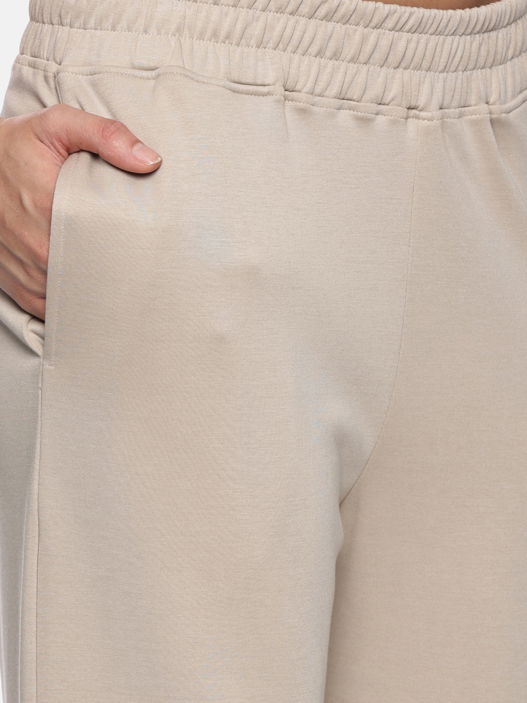 Womens Modal Tech Flex Flare Pants - Bliss Beige