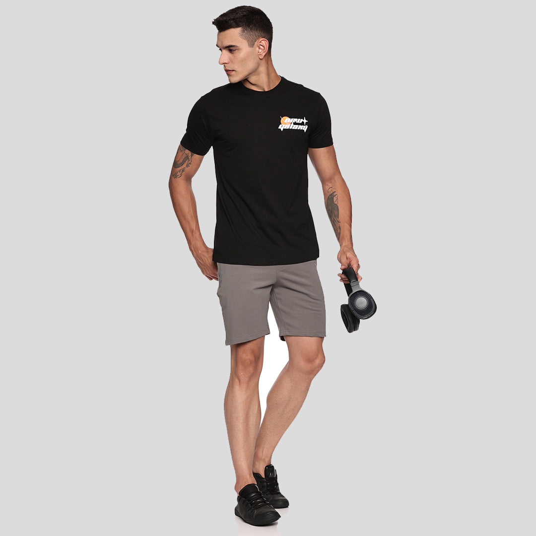 Graphic Printed T-shirt - Black