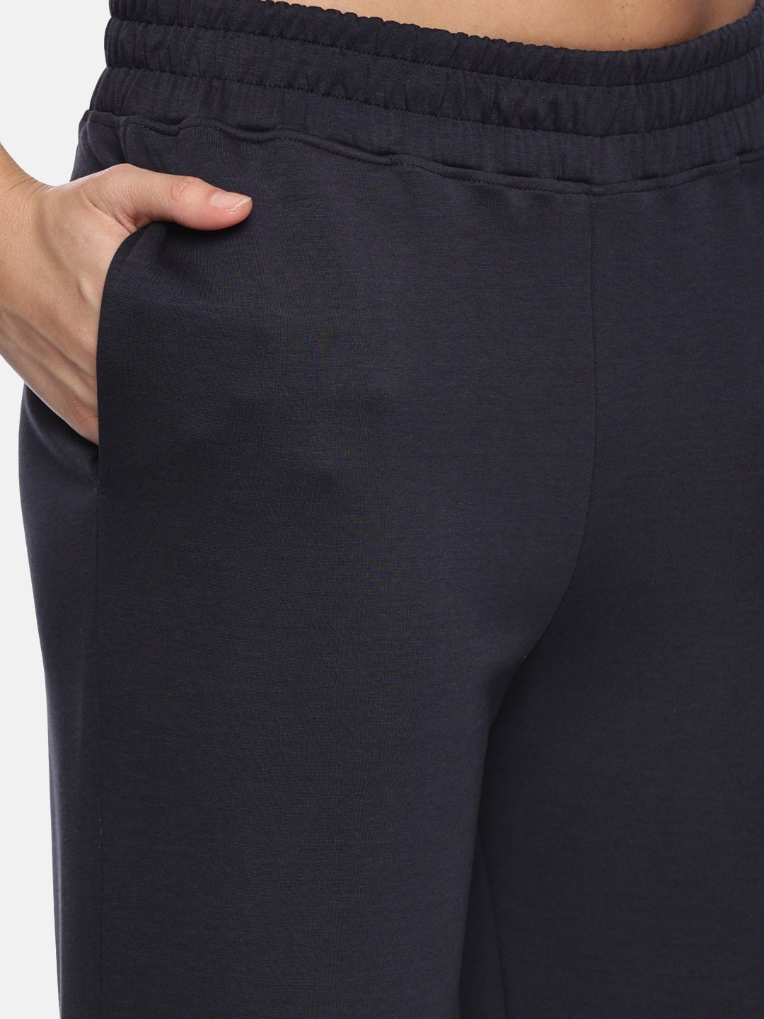 Womens Modal Tech Flex Flare Pants - Jet Navy
