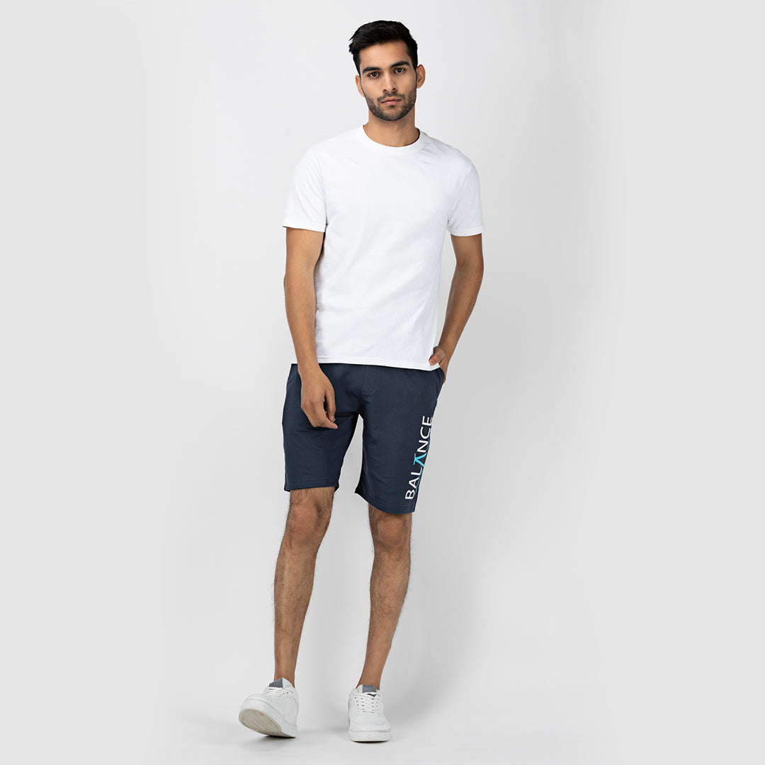 Men's Graphic Printed Shorts - Midnight Navy ( Balance )