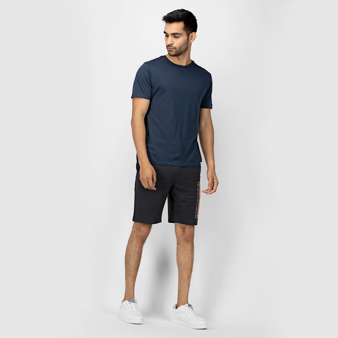 Men's Graphic Printed Shorts - Space Grey ( Winner )