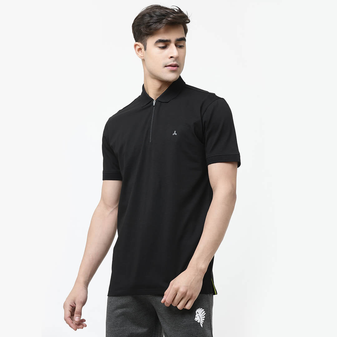 Infinia Men Zipper Polo Tshirt