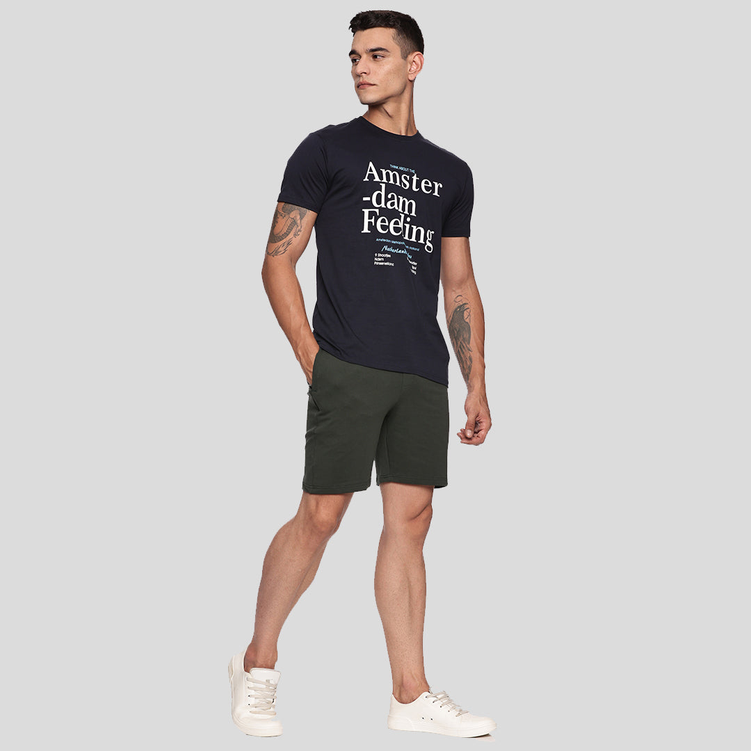 Graphic Printed T-shirt - Submarine Navy