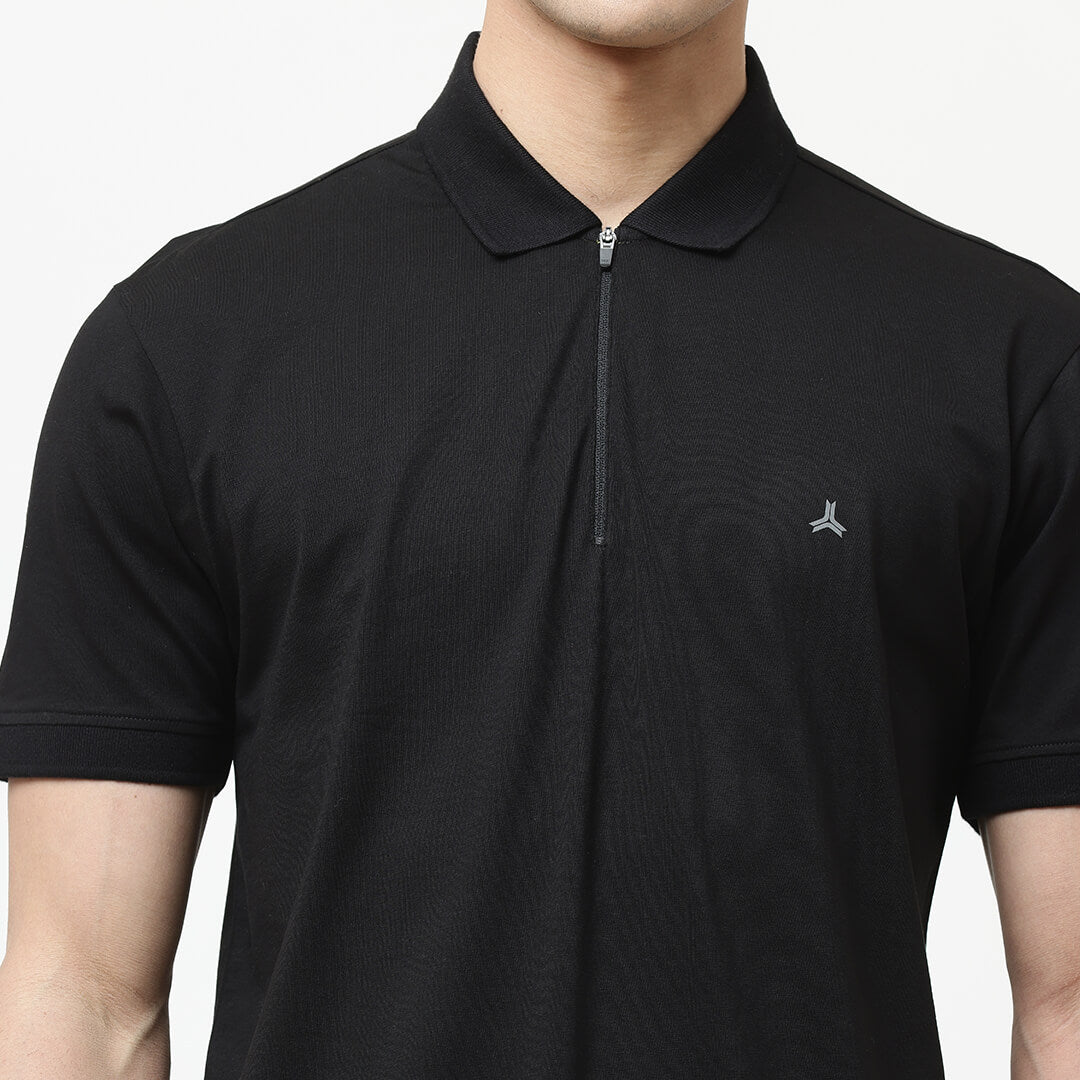 Infinia Men Zipper Polo Tshirt