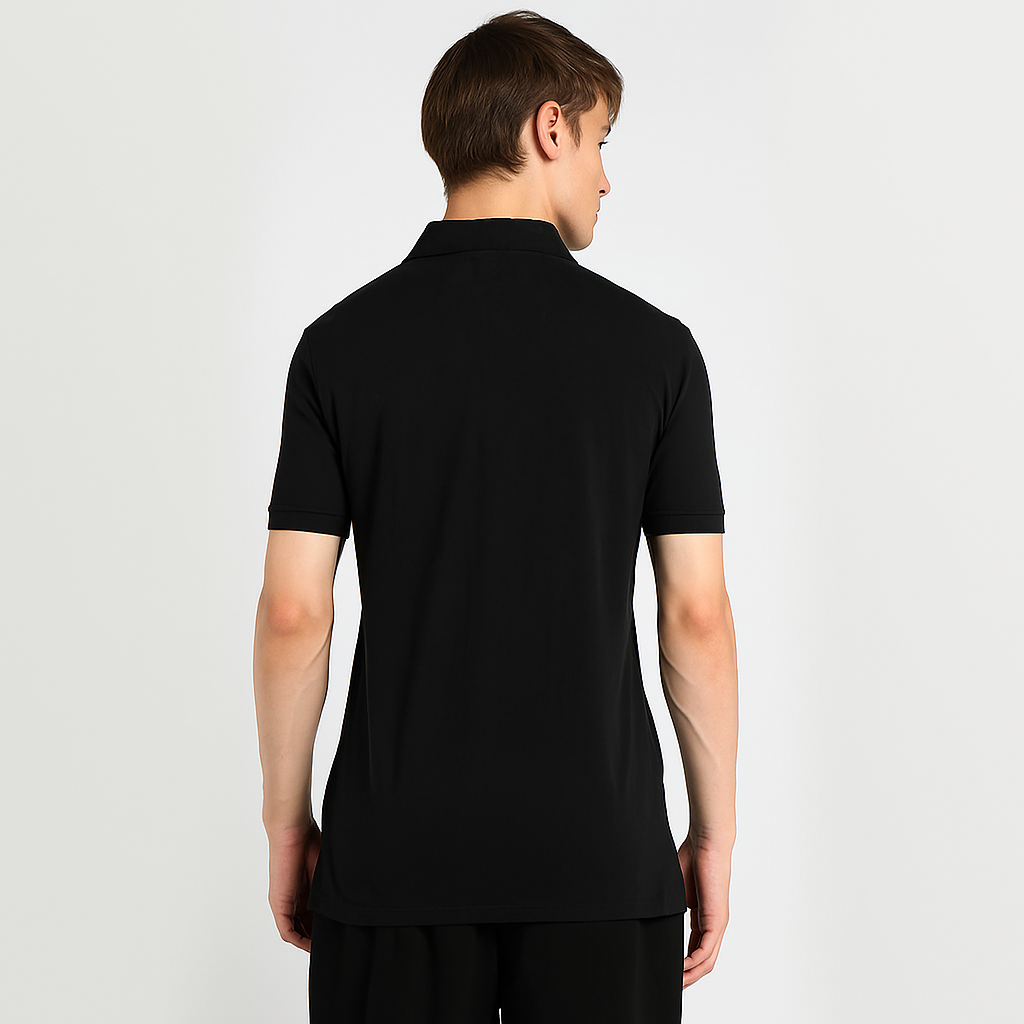 Tennis Polo T-shirt- Black