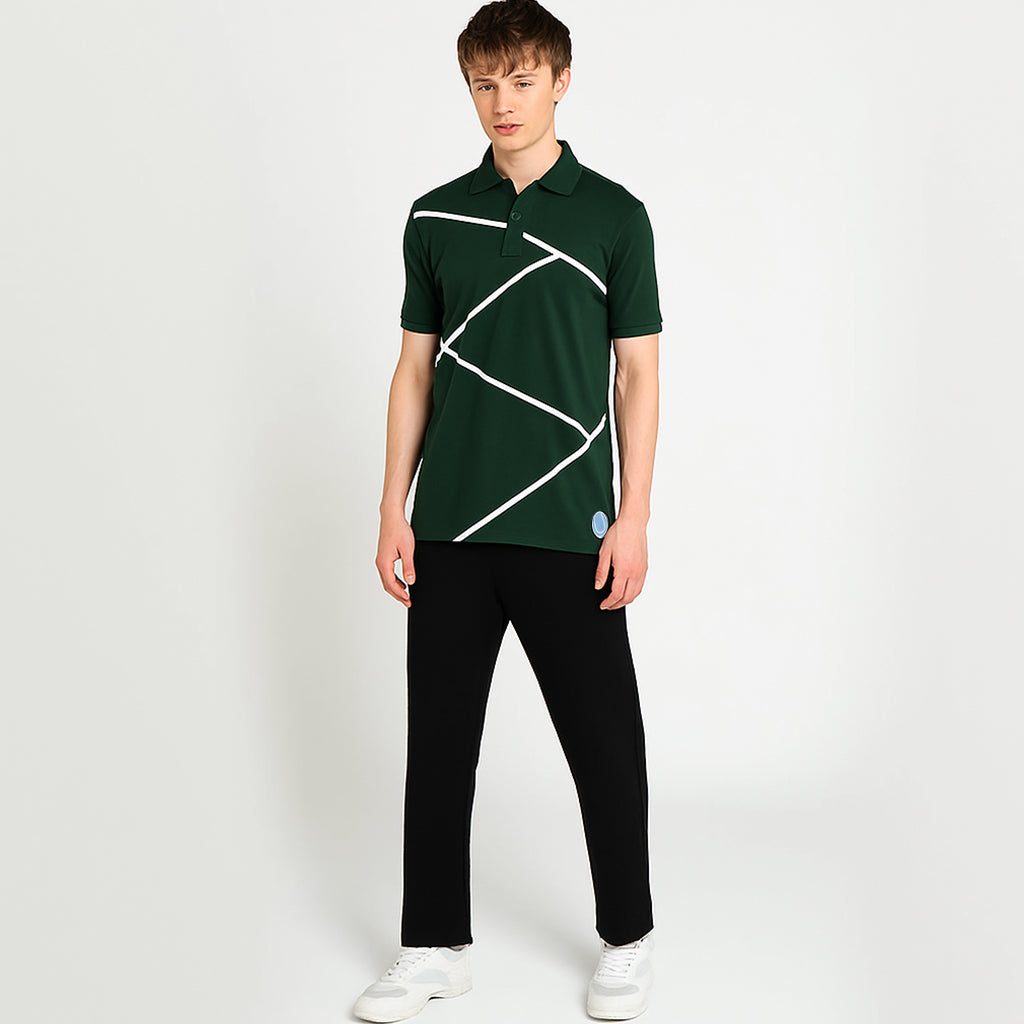Tennis Polo T-shirt- Duck Green