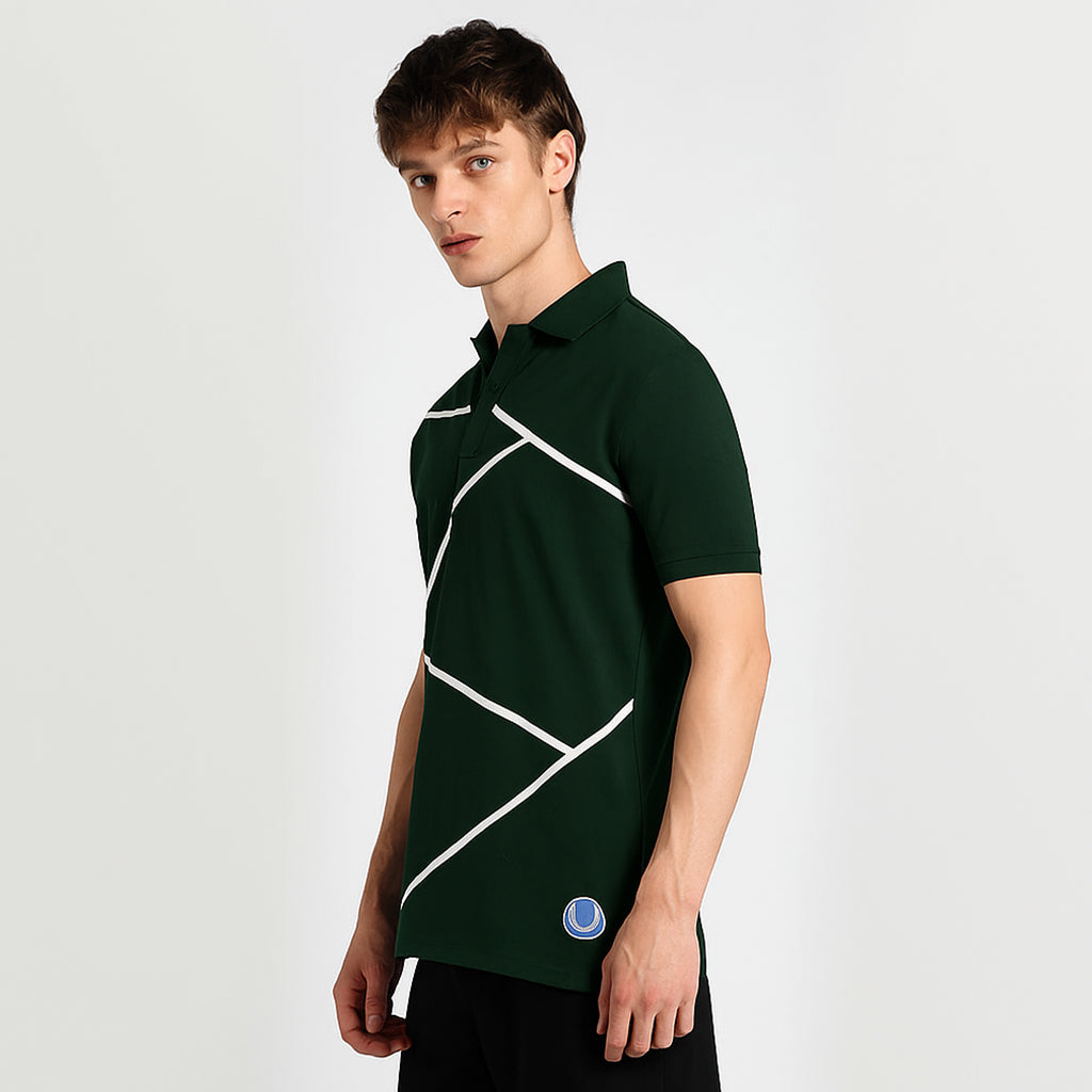 Tennis Polo T-shirt- Duck Green