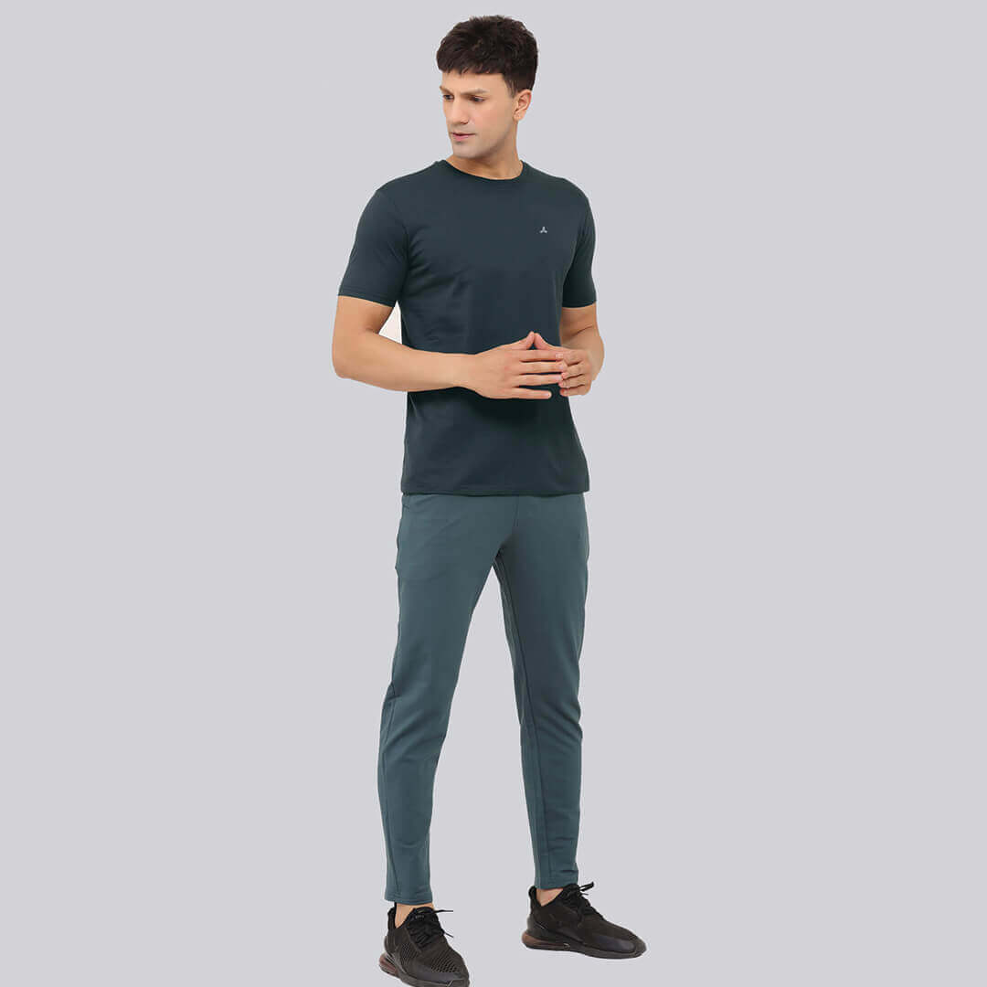 Solid Stretch T-shirt -  Blue Graphite