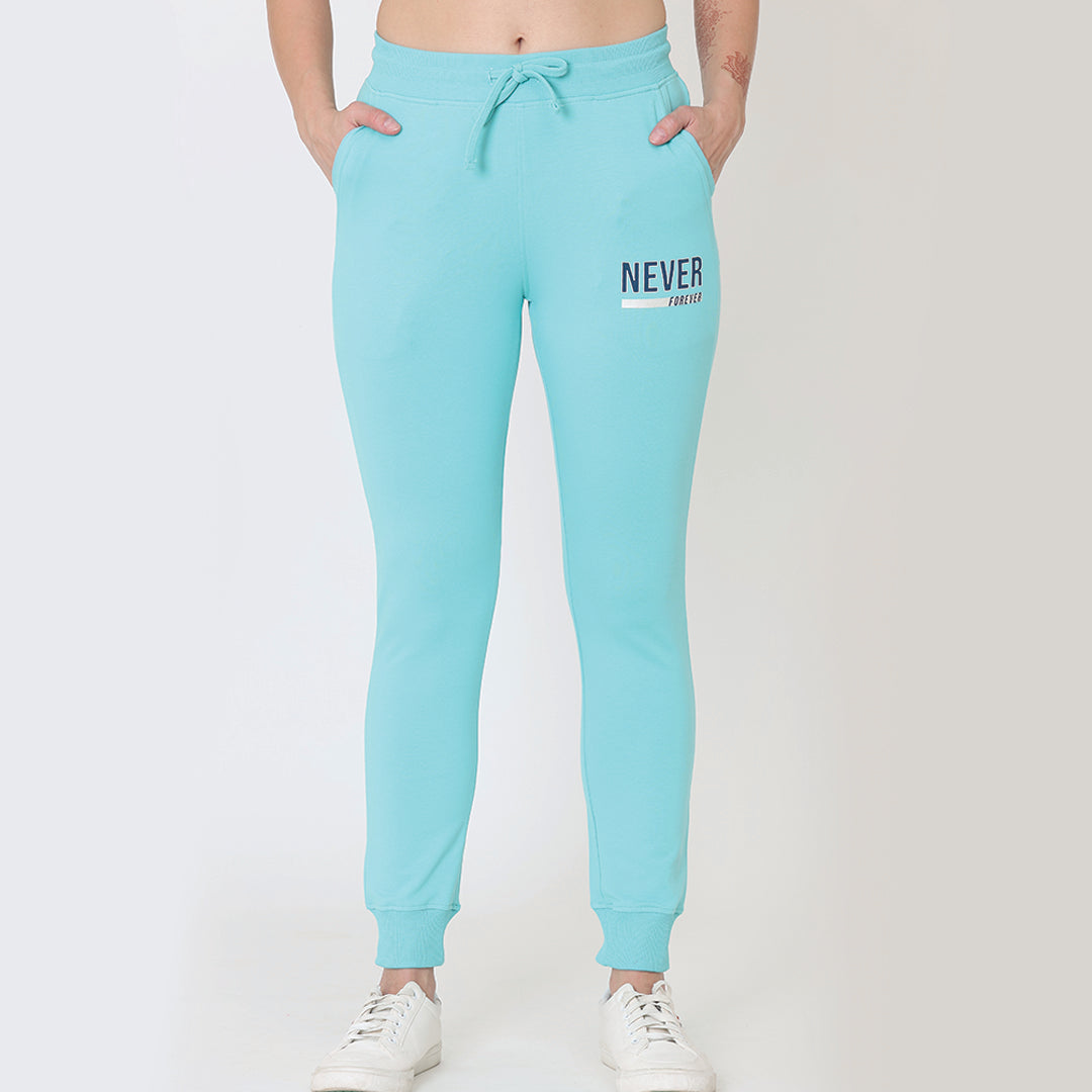 Printed Joggers - Blue