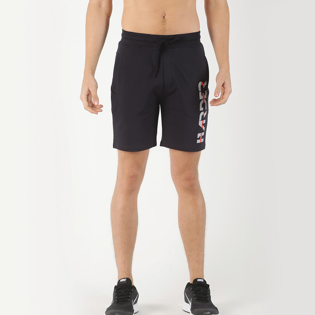 Printed Shorts - Navy