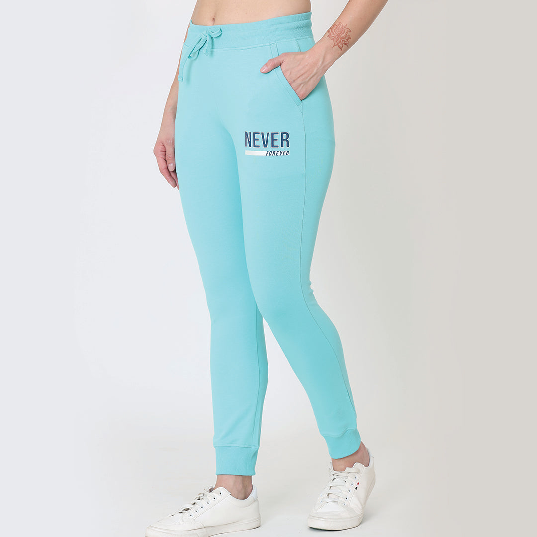 Printed Joggers - Blue