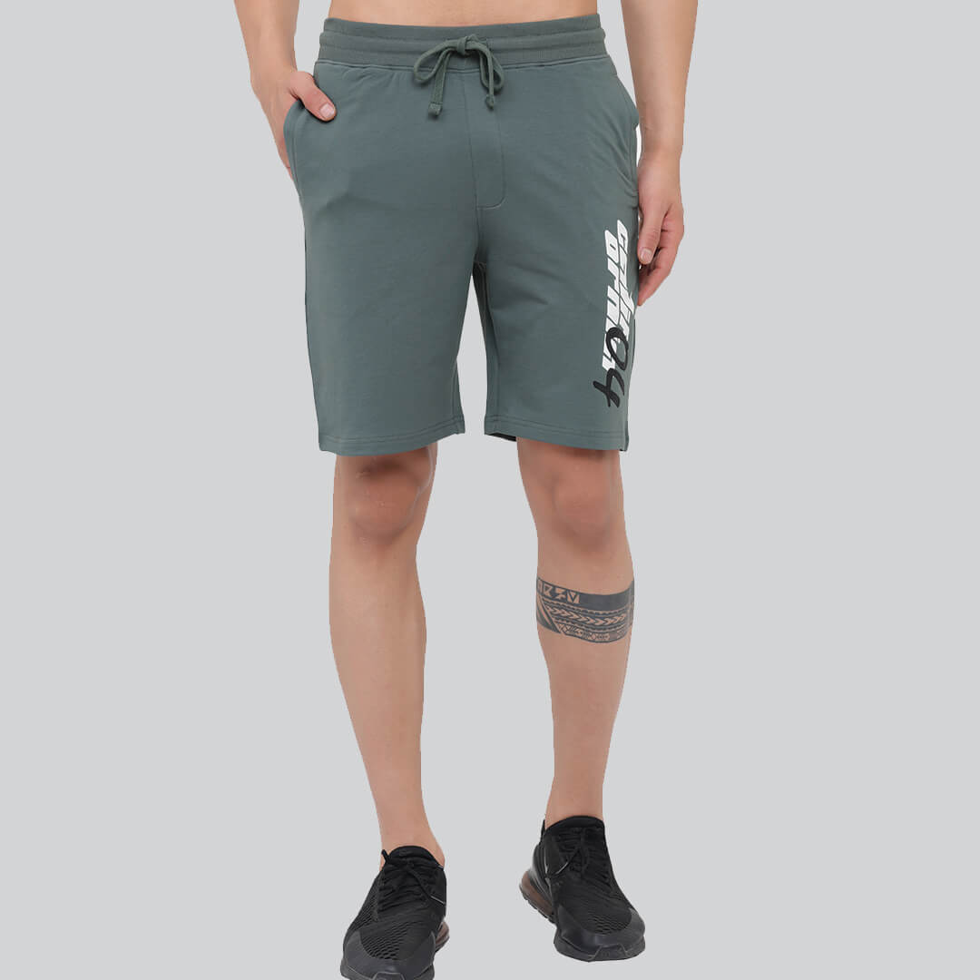 Printed Shorts - Kelp Green