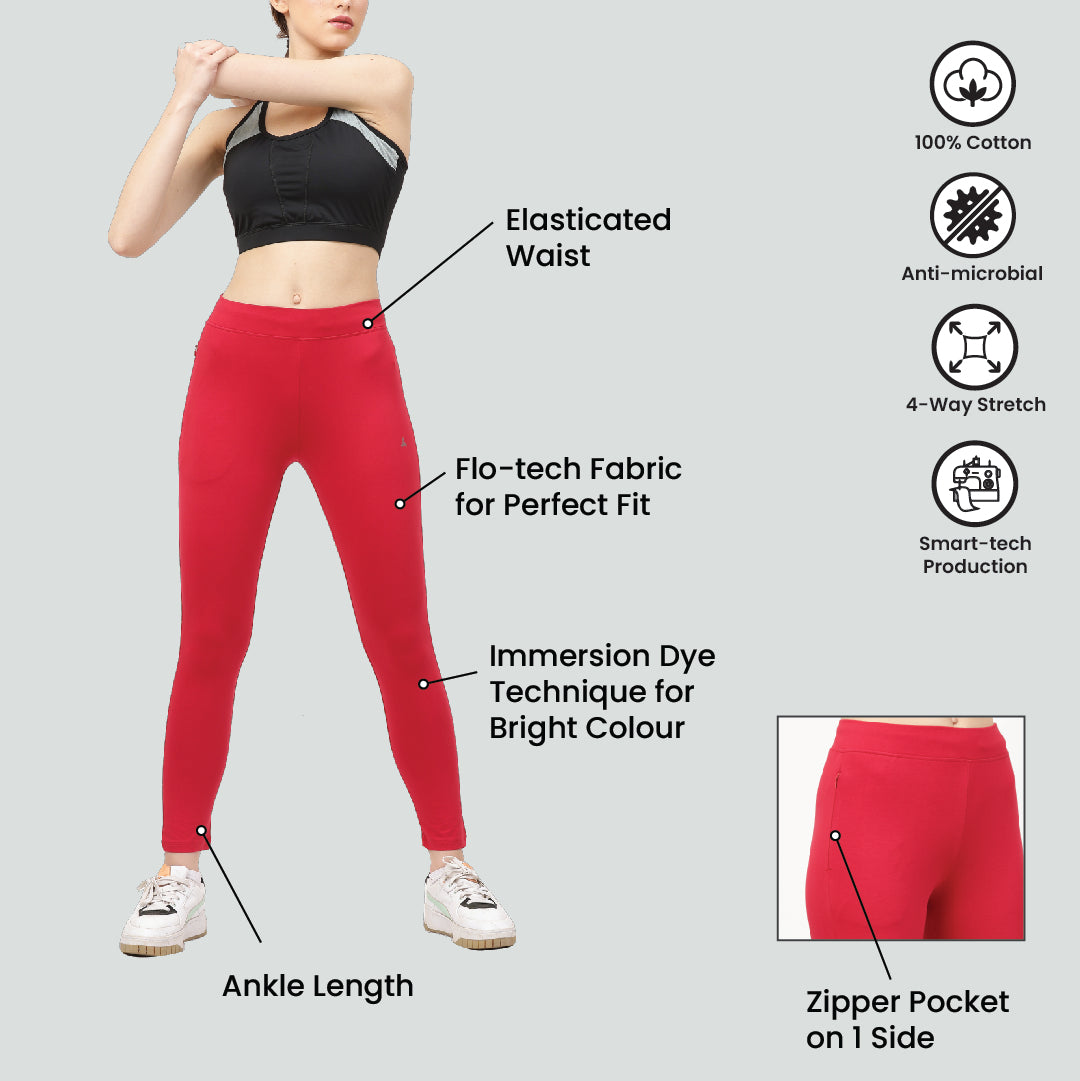 Yoga Pants - Chilli Red