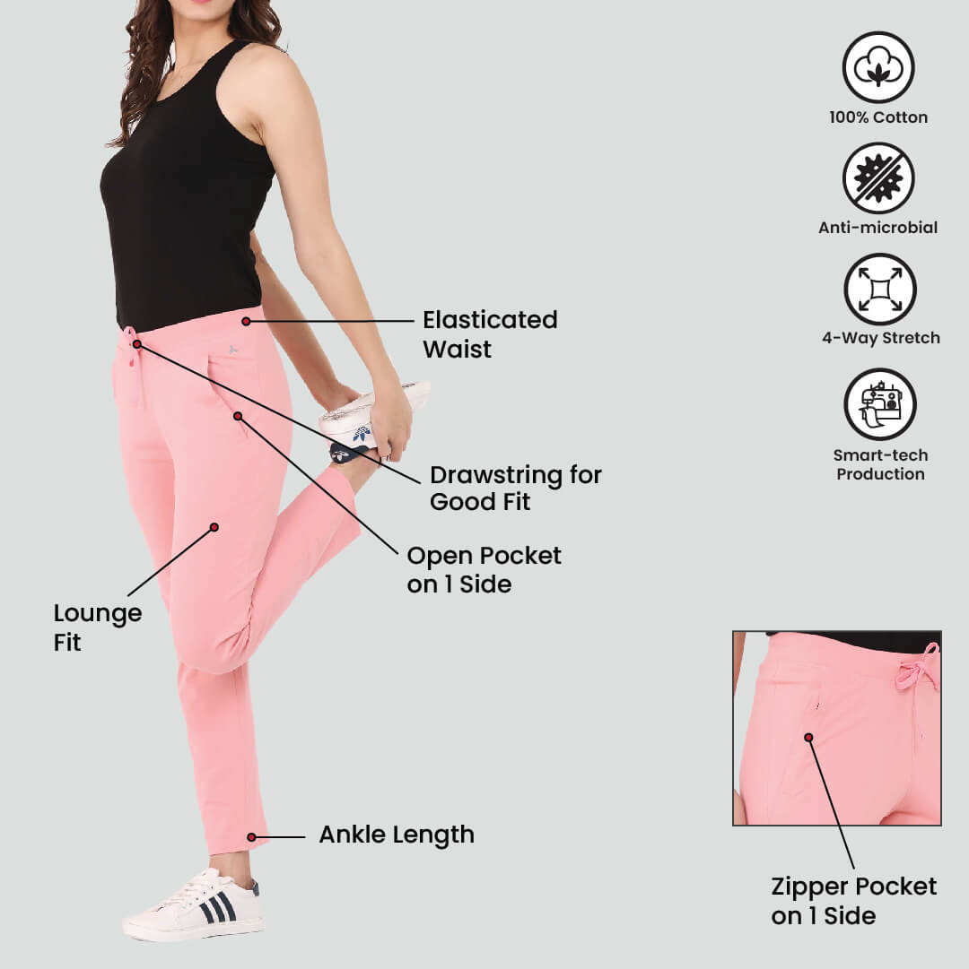 Cotton/Linen Stretchable A+ PLUS NIGHTWEAR PLAIN LADIES JOGGERS at Rs  264/piece in Ahmedabad