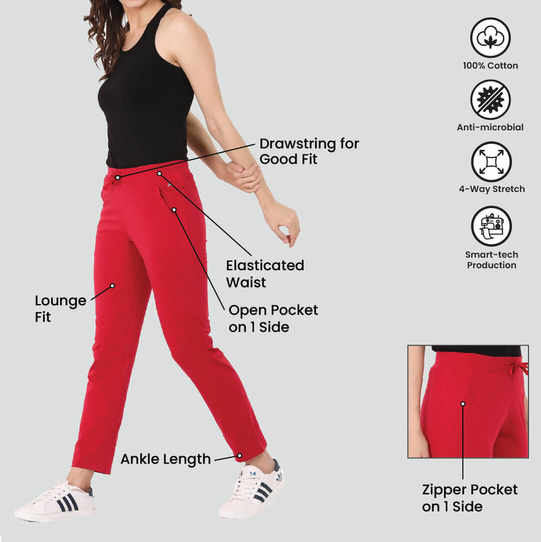 Lounge Pants - Chilli Red
