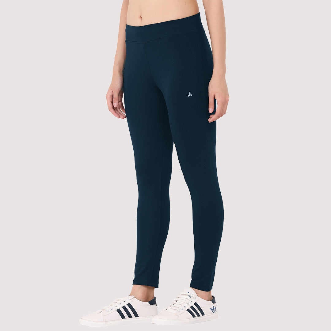 Yoga Pants Pack of 3 - Black ,Neon Pink & Denim Blue