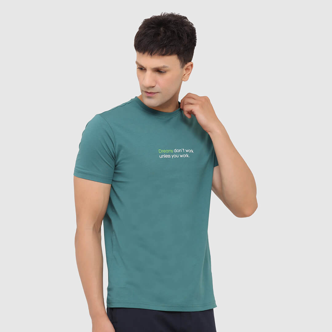 Essential Liner T-shirt- Pine Green