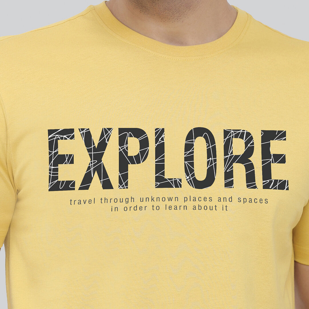 Graphic Printed T-shirt - Ocher