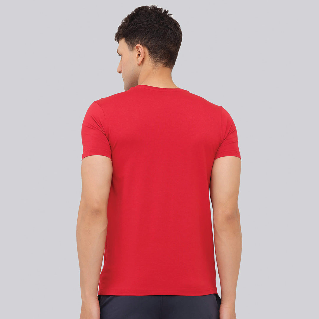 Solid Stretch T-shirt -  Bold Red